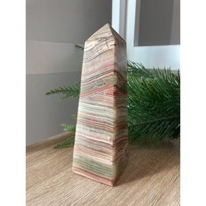 Banded Onyx Marbled Polished Stone Obelisk Decor Metaphysical Earthy Crystal